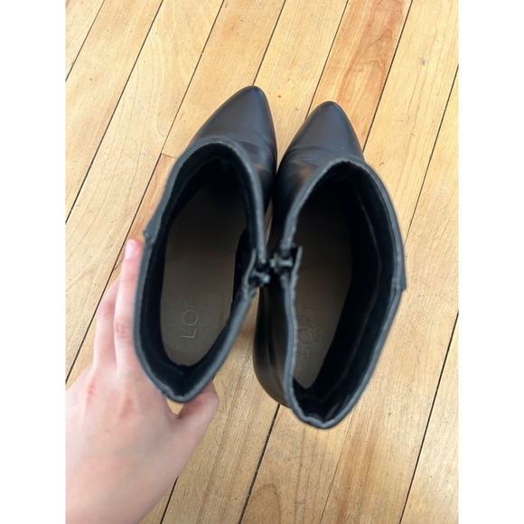 LOFT Black Leather Booties 7.5 - Picture 4 of 6